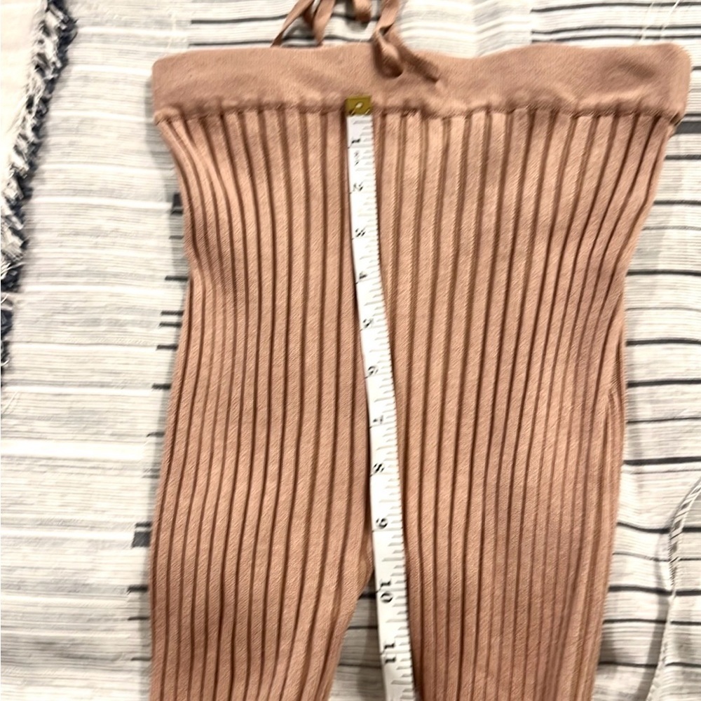 Hera Collection Ribbed Convertible Yoga Leggings,Heavyweight Boho Lounge,Size S - Picture 8 of 9